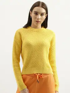United Colors of Benetton Long Sleeves Open Knit Pullover