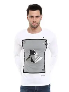 V-Mart Graphic Printed Slim Fit Cotton T-Shirt