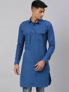 Kryptic Shirt Collar Cotton Pathani kurta