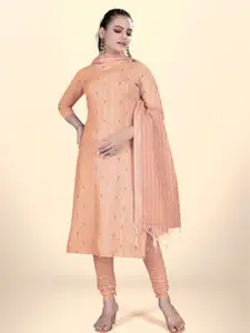 APNISHA Striped Printed Unstitched Dress Material