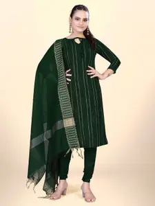 APNISHA Geometric Woven Design Jacquard Unstitched Dress Material