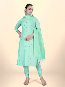 APNISHA Striped Unstitched Dress Material