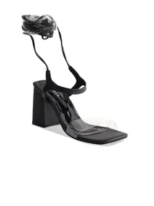ERIDANI Andrea Open Toe Party Block Gladiators With Lace up