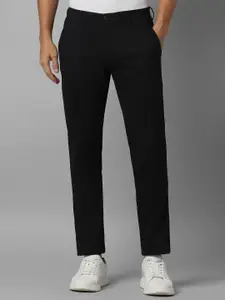 Louis Philippe Sport Men Black Slim Fit Cotton Regular Trousers
