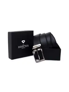 INVICTUS Men Textured Leather Reversible Formal Belt