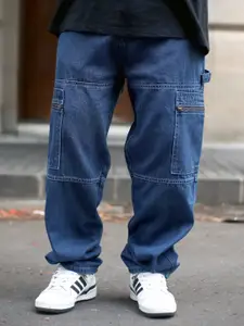 Powerlook Men Mid-Rise Boyfriend Fit Clean Look Light Fade Jeans