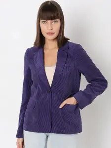 Vero Moda Ribbed Single-Breasted Formal Blazers