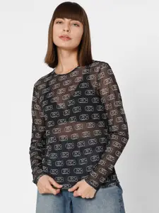 Vero Moda Floral Printed Sheer Top