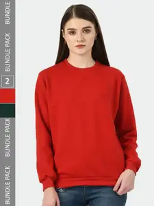 BAESD Pack of 2 Fleece Pullover Sweatshirts