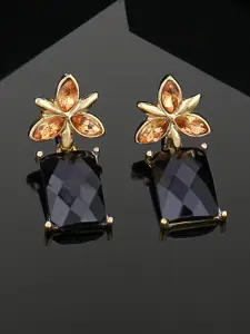 Estele Gold Plated Floral Drop Earrings