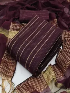 APNISHA Striped Unstitched Dress Material