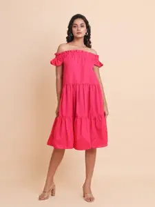 Disli Cotton Tiered A-Line Dress