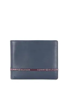 Tommy Hilfiger Men Textured Leather Two Fold Wallet