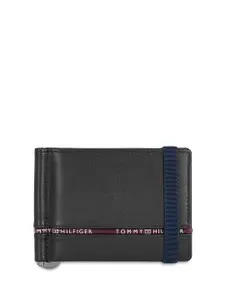 Tommy Hilfiger Men Textured Leather Money Clip