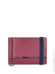 Tommy Hilfiger Men Textured Leather Money Clip