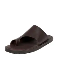 Hidesign Men Brown Leather Comfort Sandals