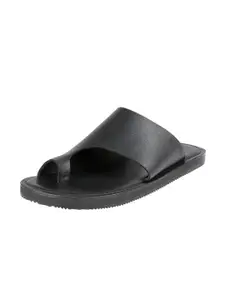 Hidesign Men Black Leather Comfort Sandals