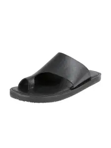 Hidesign Men Black Leather Comfort Sandals