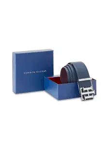 Tommy Hilfiger Men Textured Reversible Leather Formal Belt