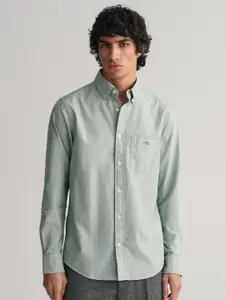 GANT Button-Down Collar Opaque Casual Shirt