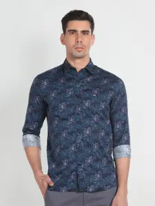 Arrow Sport Slim Fit Floral Printed Twill Weave Pure Cotton Casual Shirt