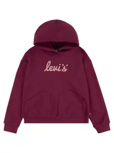 Levis Girls Printed Hooded Sweatshirt