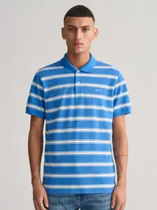 GANT Striped Polo Collar Short Sleeves T-shirt