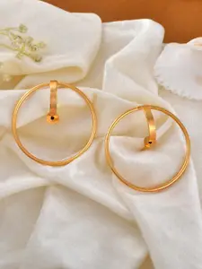 Silvermerc Designs Gold-Plated Contemporary Studs Earrings