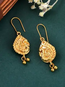 Silvermerc Designs Gold-Plated Contemporary Drop Earrings