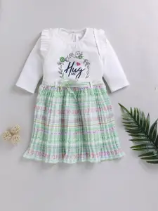 Toonyport Girls Ethnic Motifs Printed Ruffled A-Line Dress