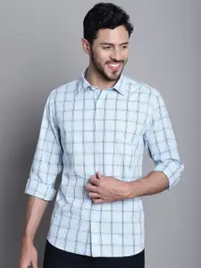 Cantabil Comfort Windowpane Checked Cotton Casual Shirt