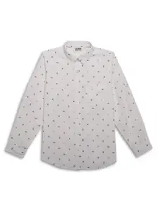 Cantabil Boys Typography Printed Comfort Regular Fit Cotton Casual Shirt