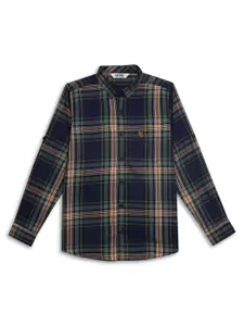Cantabil Boys Comfort Tartan Checked Cotton Casual Shirt