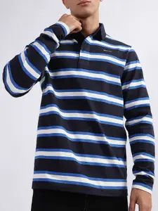 GANT Striped Polo Collar Cotton T-shirt