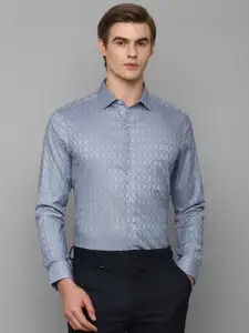 Louis Philippe  Slim Fit Geometric Printed Formal Shirt
