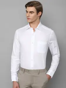 Louis Philippe Spread Collar Pure Cotton Slim Fit Formal Shirt