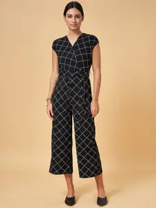 Annabelle by Pantaloons Checked Formal Midi Dress