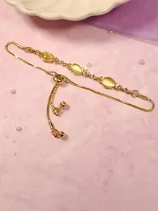 SALTY Alloy Artificial Stones Cuff Bracelet