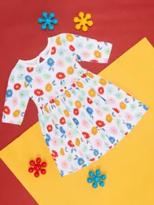 Pantaloons Baby Girls Floral Printed A-Line Cotton Dress