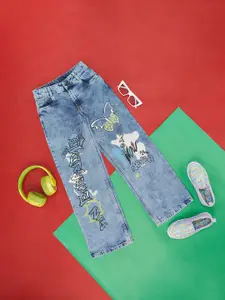 Pantaloons Junior Girls Mid Rise Heavy Fade Jeans