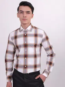 LOUIS STITCH Checked Comfort Pure Cotton Formal Shirt