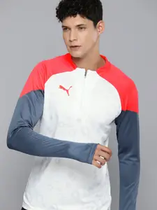 Puma Individual Cup Football Quarter-Zip Colourblocked dryCELL Slim Fit Sweatshirt