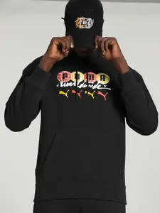 Puma x Wordwide Pure Cotton Brand Logo Printed Hooded Sweatshirt