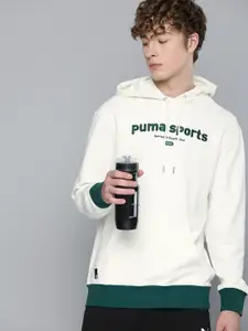 Puma Pure Cotton Brand Logo Embroidered Hooded Sweatshirt