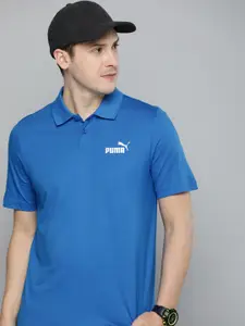 Puma Brand Logo Polo Collar Pure Cotton Applique T-shirt
