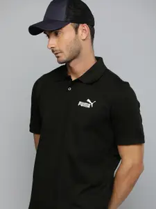 Puma Brand Logo Embroidered Ess Pique Polo Collar T-shirt