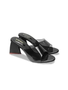KIRAVI Open Toe Block Heels