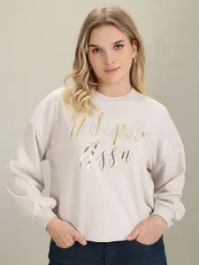 U.S. Polo Assn. Women Typography Printed Sweatshirt