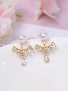 Jewels Galaxy Gold Plated Contemporary Studs Earrings