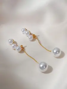 Jewels Galaxy Gold Plated Contemporary Studs Earrings